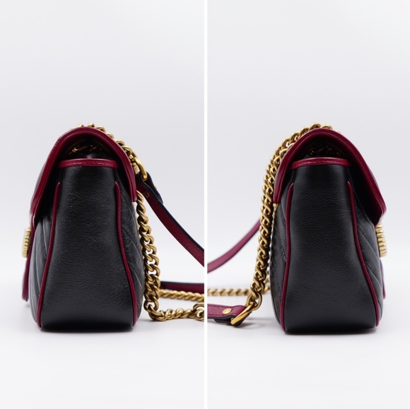 ❌️❌️SOLD❌️❌️AU21❤️ GUCCI Matelasse Diagonal Torchon GG Marmont Shoulder Bag - Picture 5 of 14